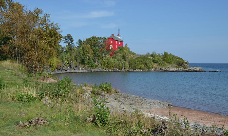 Marquette Harbor Lighthouse Photograph by Janice Adomeit