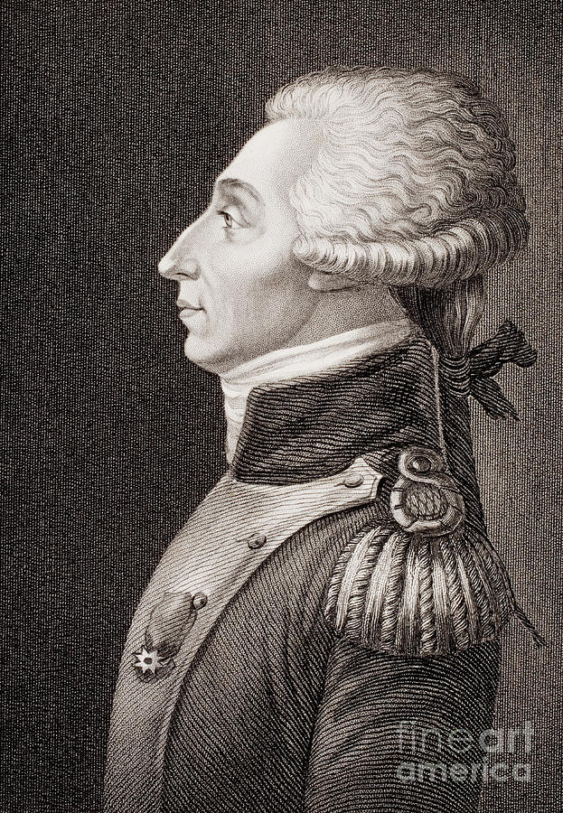 Marquis de Lafayette Drawing by American School