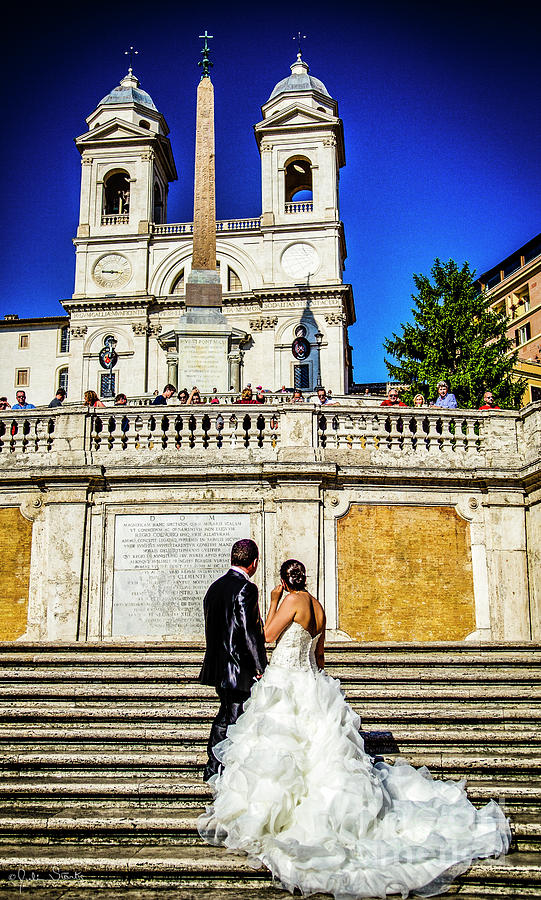 Marriage At Spanish Steps Photograph