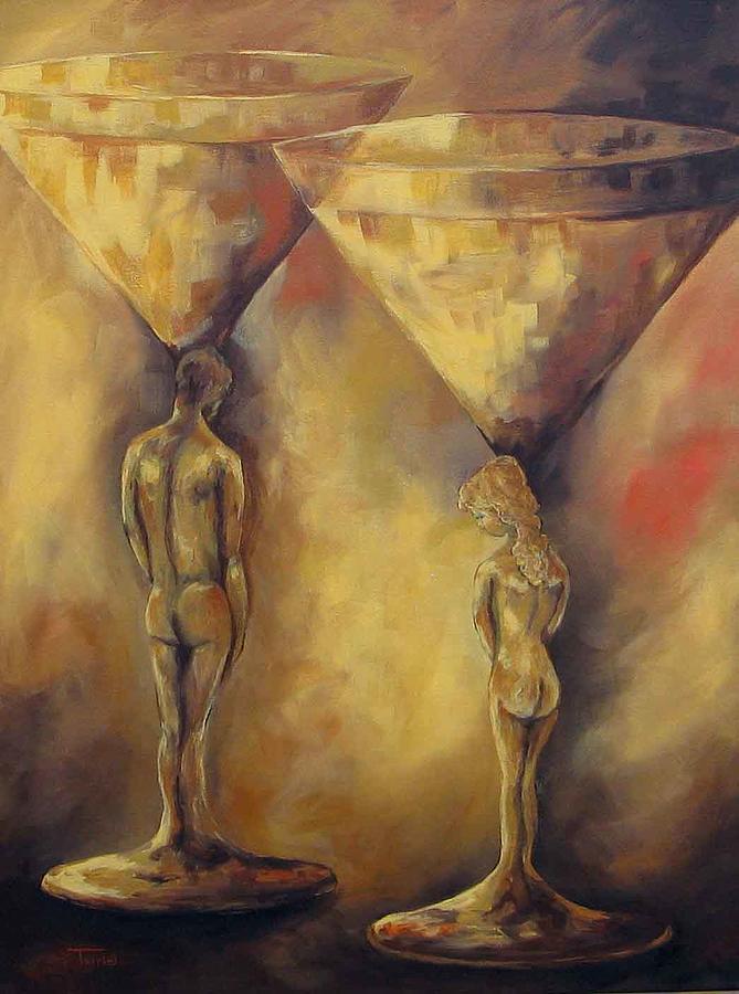 Marriage of the Martinis  Painting by Torrie Smiley