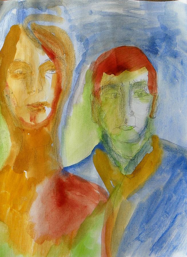 Marriage Tall and Short Painting by Judith Redman