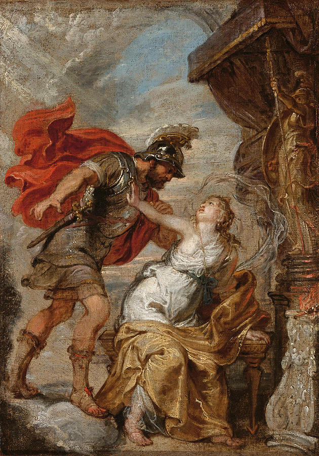Mars and Rhea Sylvia Painting by Follower of Peter Paul Rubens