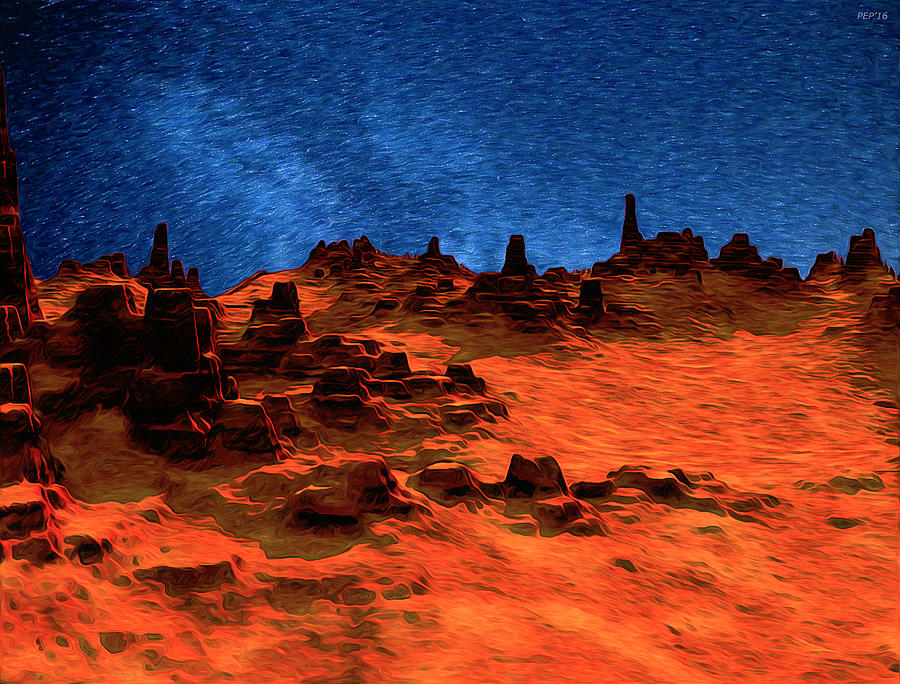 Mars And Stars Digital Art by Phil Perkins