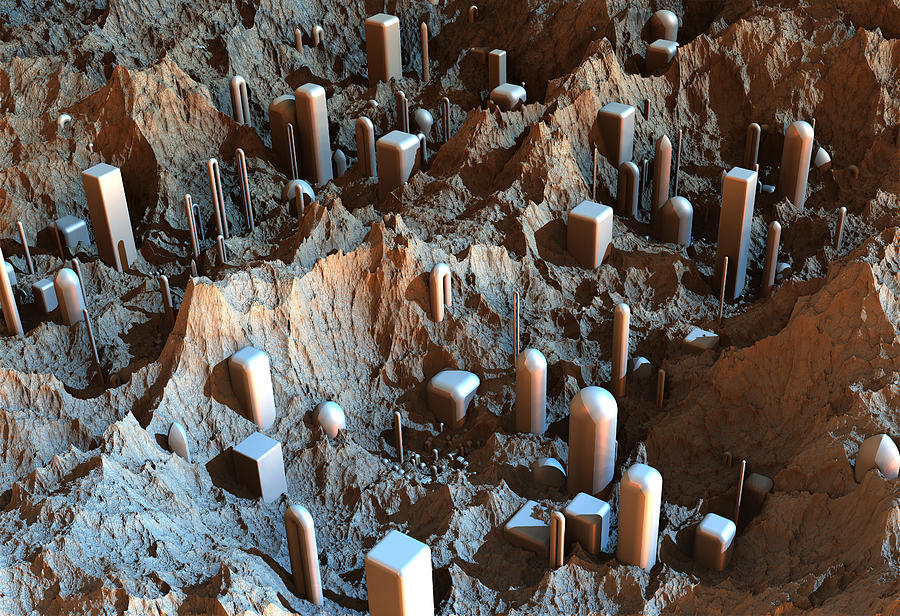 Mars Colony One Digital Art by Hal Tenny