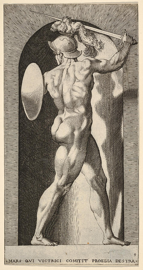 Mars Drawing by Giovanni Jacopo Caraglio