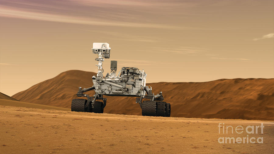 Mars Rover Curiosity, Artists Rendering Photograph by NASA and Science Source