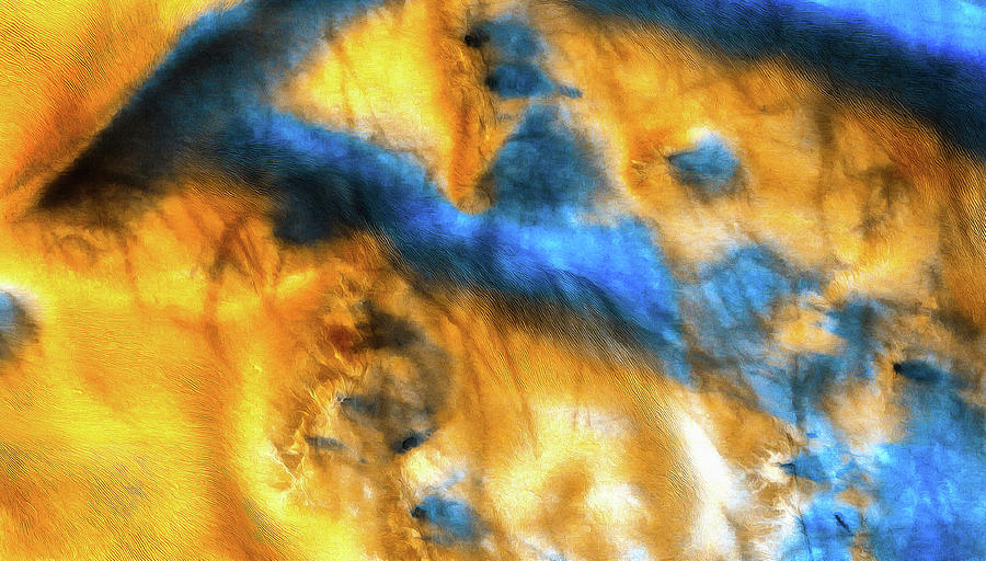 Abstract Photograph - Mars surface orange and blue by Matthias Hauser