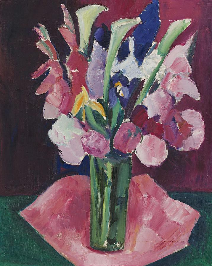 Spring Painting - Marsden Hartley 1877 - 1943 FLOWERS IN A VASE by Marsden Hartley