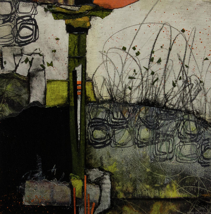Abstract Mixed Media - Marsh Antics by Laura Lein-Svencner