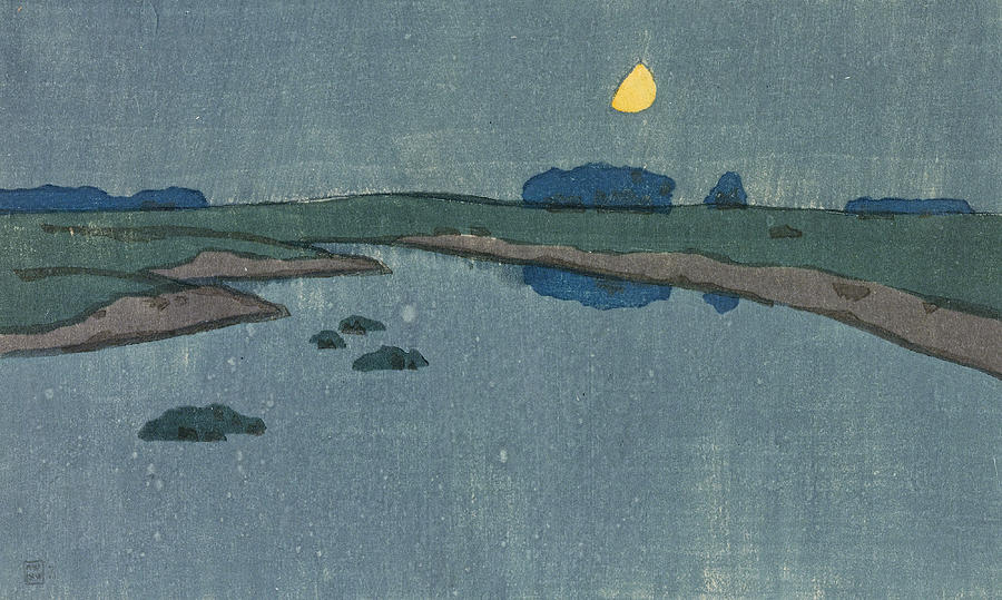Arthur Wesley Dow Drawing - Marsh creek by Arthur Wesley Dow Arthur Wesley Dow Drawing - Marsh creek by Arthur Wesley Dow