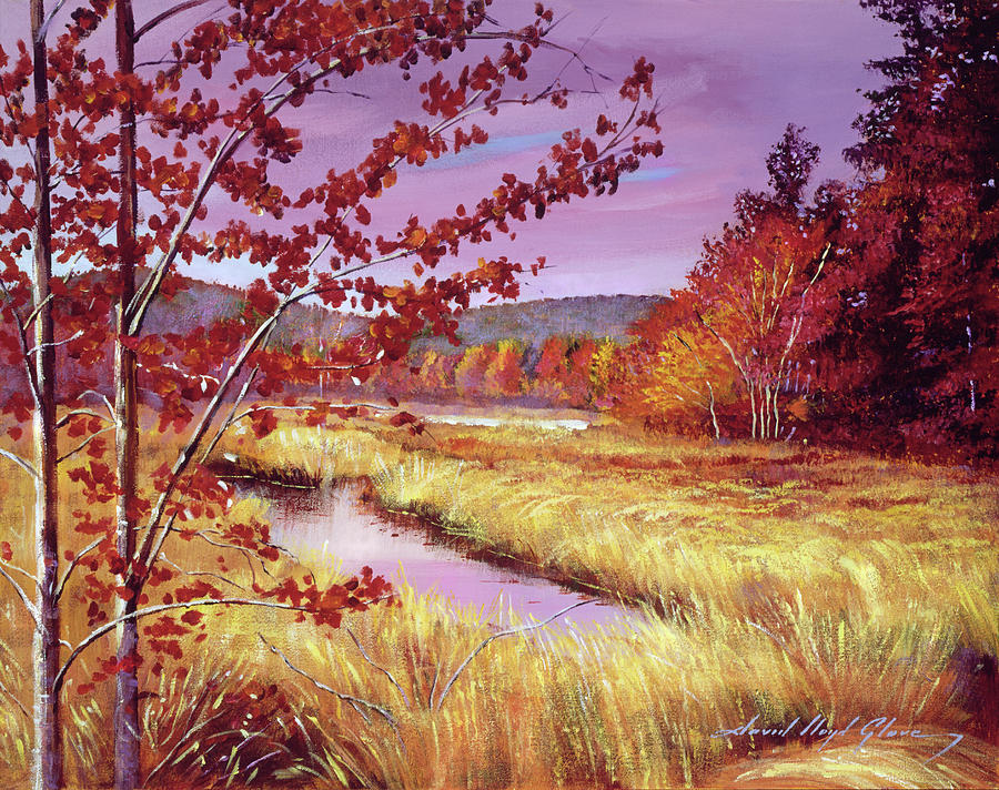 Fall Painting - Marsh Grass by David Lloyd Glover