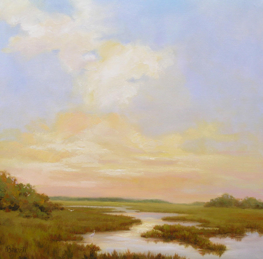 Sunset Painting - Marsh Harmony by Barrett Edwards
