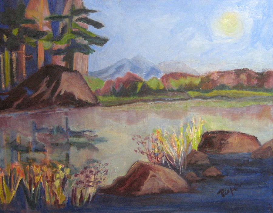 Marsh Land Painting by Betty Pieper