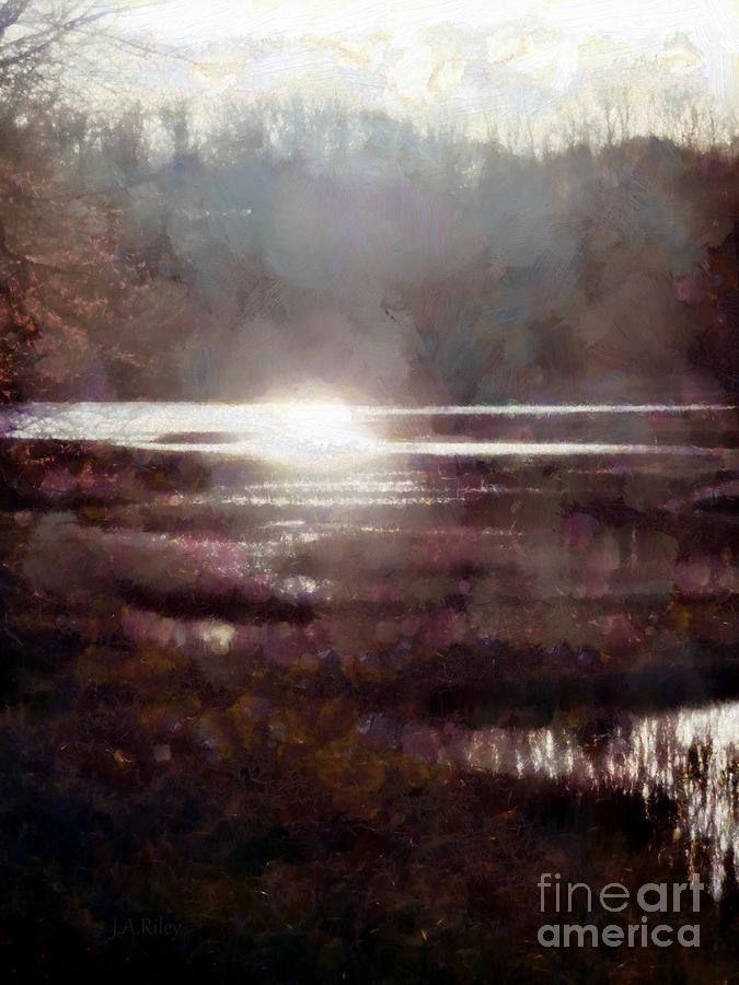 Marsh Moods - At the End of the Day - Vertical Photograph by Janine Riley