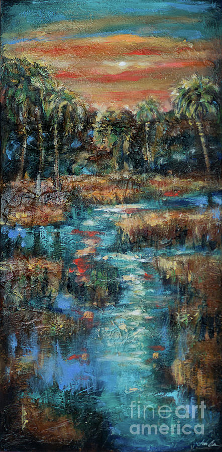 Marsh Reflections Painting by Linda Olsen
