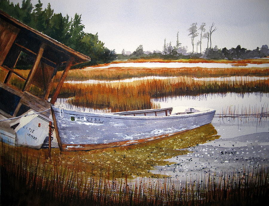Marsh Relic Painting by Shirley Braithwaite Hunt