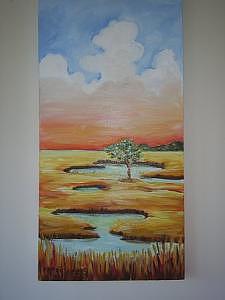 Marsh Scene 2 Painting by Margi Weyers