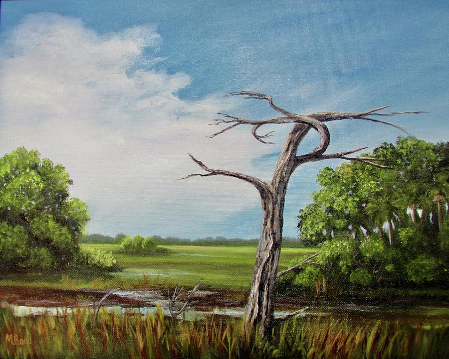 Marsh Sentinel Painting by Marlyn Boyd