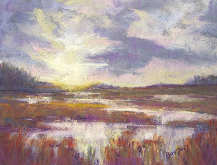 Marsh Sunrise Pastel by Barbara OToole