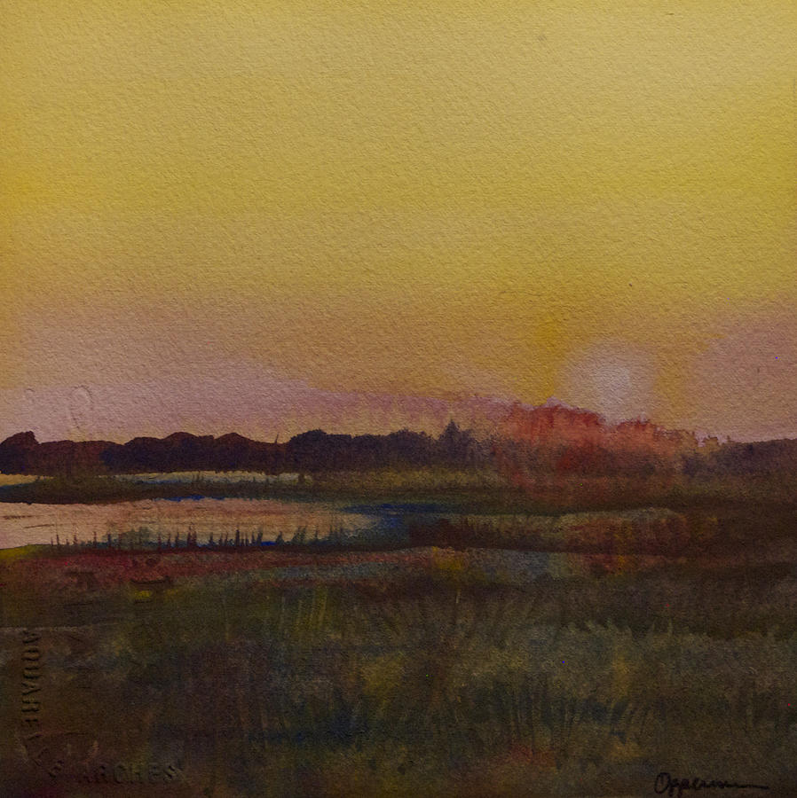 Marsh Sunrise Painting by Tonja Opperman