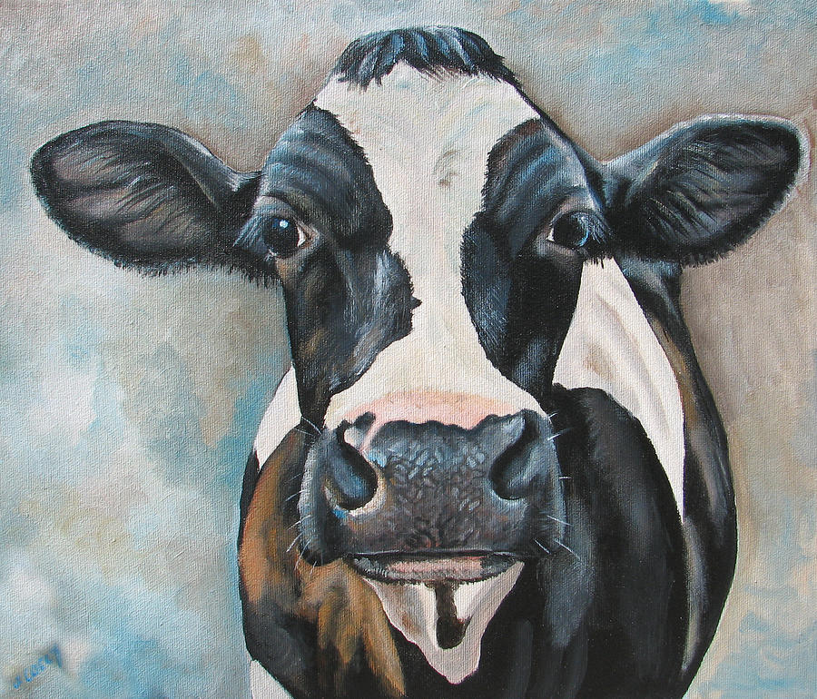Cow Painting - Marsha by Laura Carey