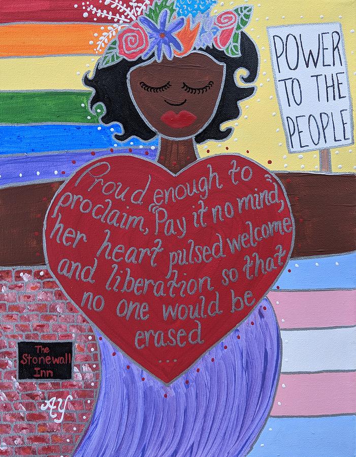 Holy Painting - Marsha P Johnson by Angela Yarber Holy Painting - Marsha P Johnson by Angela Yarber