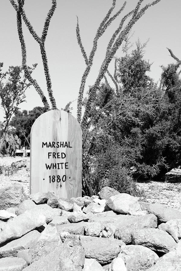 Marshal Fred White Tombstone Photograph by SR Green