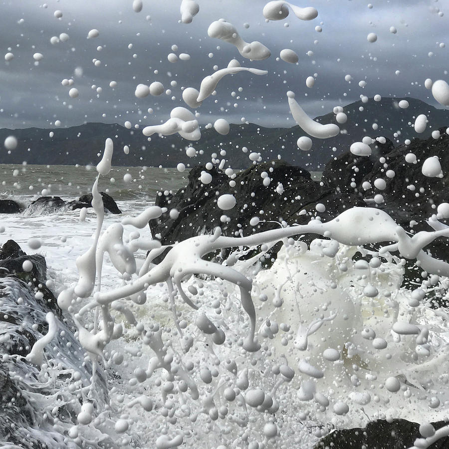 Beach Photograph - Marshall Beach Sea Foam by Grant Phelps by California Coastal Commission