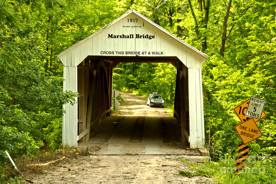 Marshall Covered Bridge Photograph by Adam Jewell