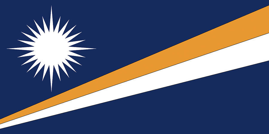 Marshall Islands Flag Digital Art by Roy Pedersen