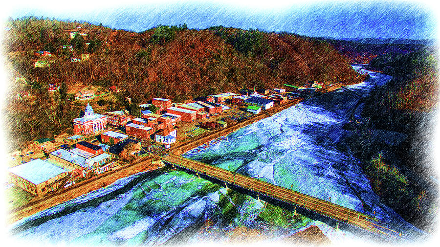 Marshall Nc On Ice Color Pencil Drawing Drawing by Ryan ...