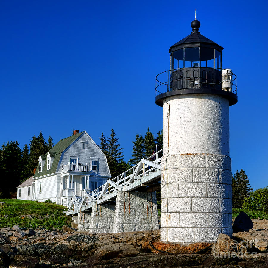 Marshall Point Light and Keeper House Photograph by Olivier Le Queinec