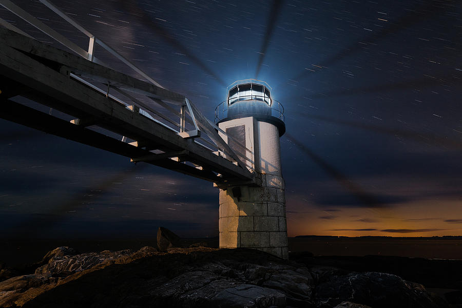 Marshall Point Light Photograph by Hal Mitzenmacher