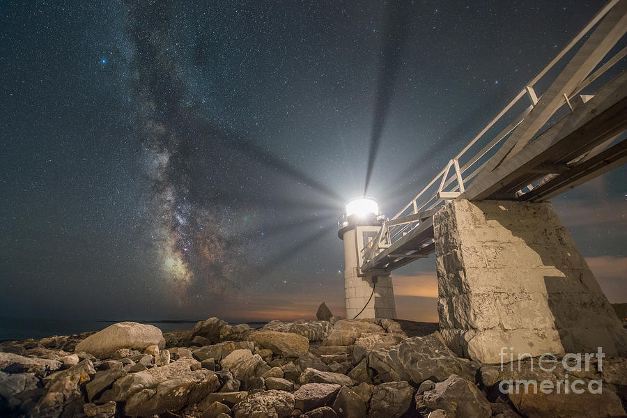 Marshall Point Lighthouse Milky Way  Photograph by Michael Ver Sprill