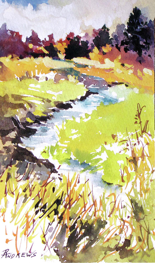 Marshland Painting by Rae Andrews