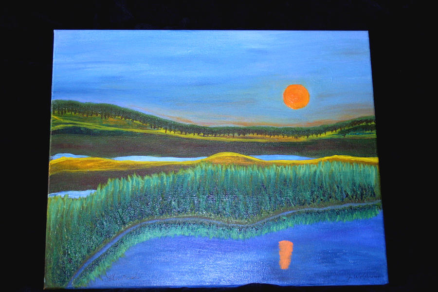 Marshlands Painting by Jean Wolfrum