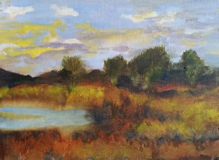 Marshlands Painting by Julie Berzins - Fine Art America