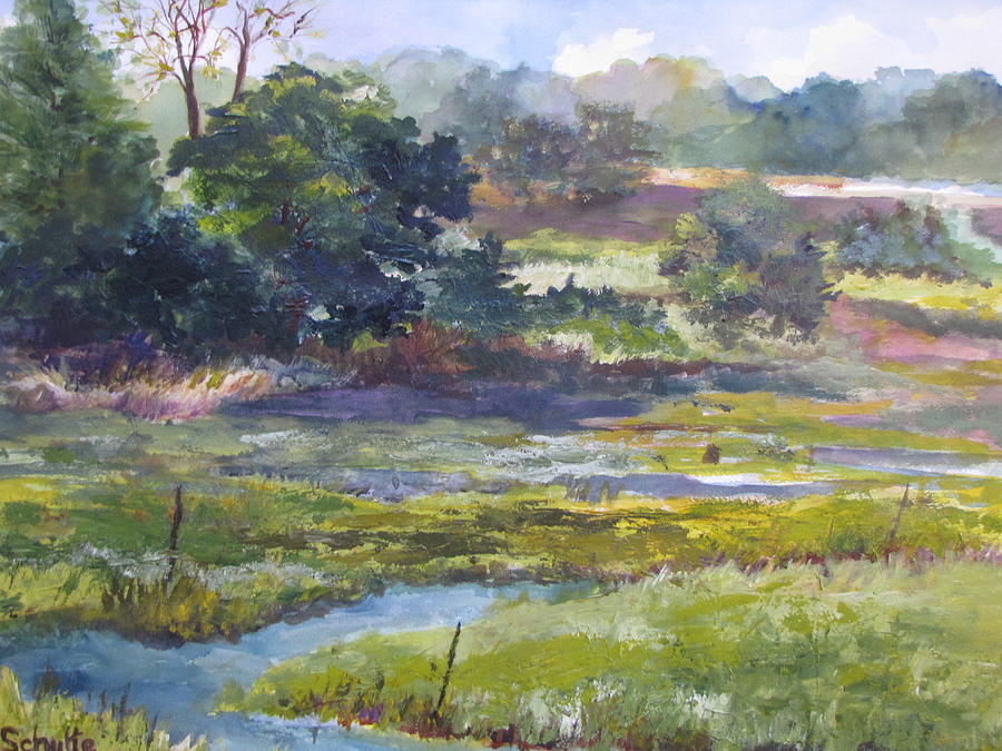 Marshlands Painting by Nancy Henkel Schulte