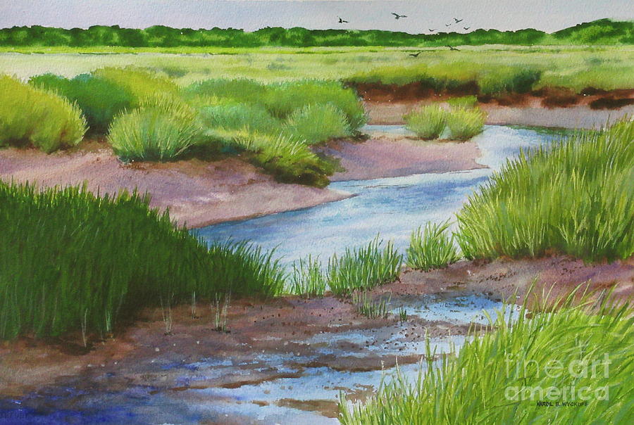 Marshside Creek Painting by Karol Wyckoff