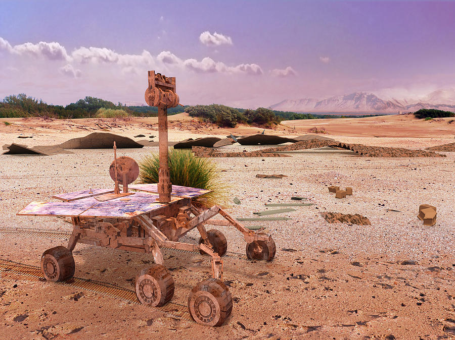 Marsrover Opportunitys Bicentennial Digital Art by Frans Blok