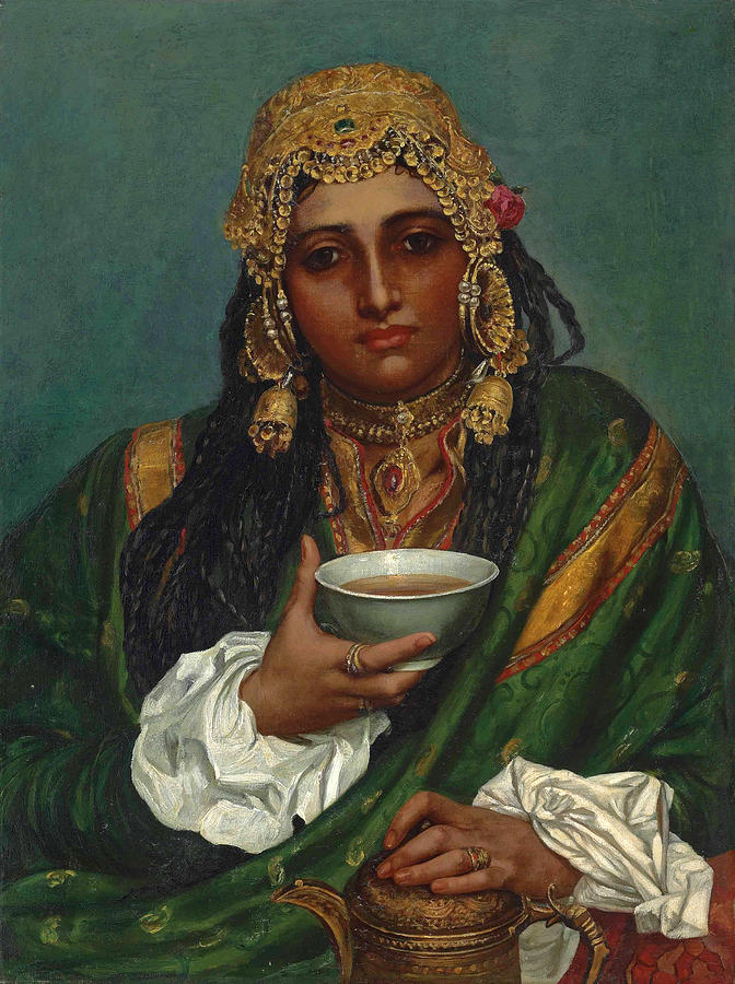 Martaba, a Kashmiree Nautch girl Painting by Valentine Cameron Prinsep