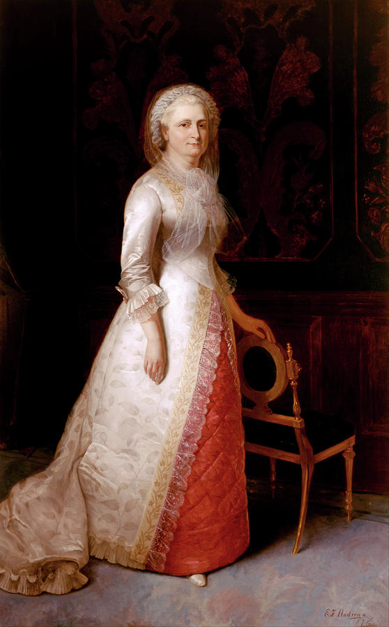 Martha Dandridge Custis Washington Painting by Eliphalet Frazer Andrews