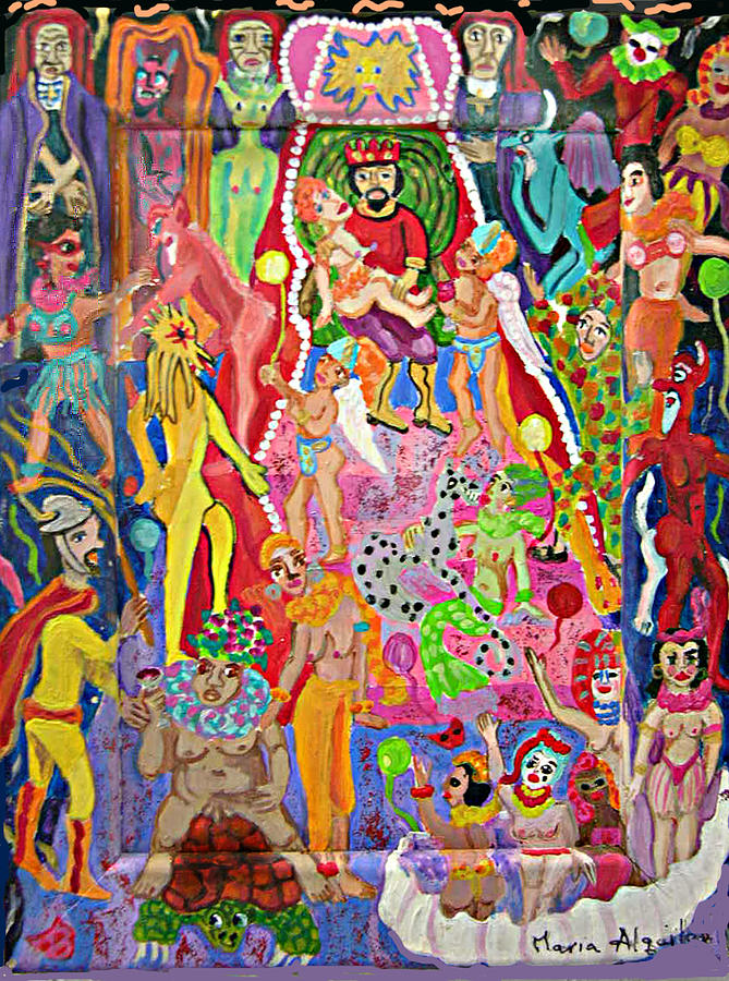 Erotic Painting - Marti Gras by Maria Alquilar