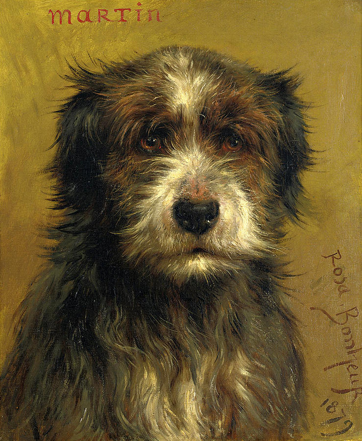 Martin, a Terrier Painting by Rosa Bonheur