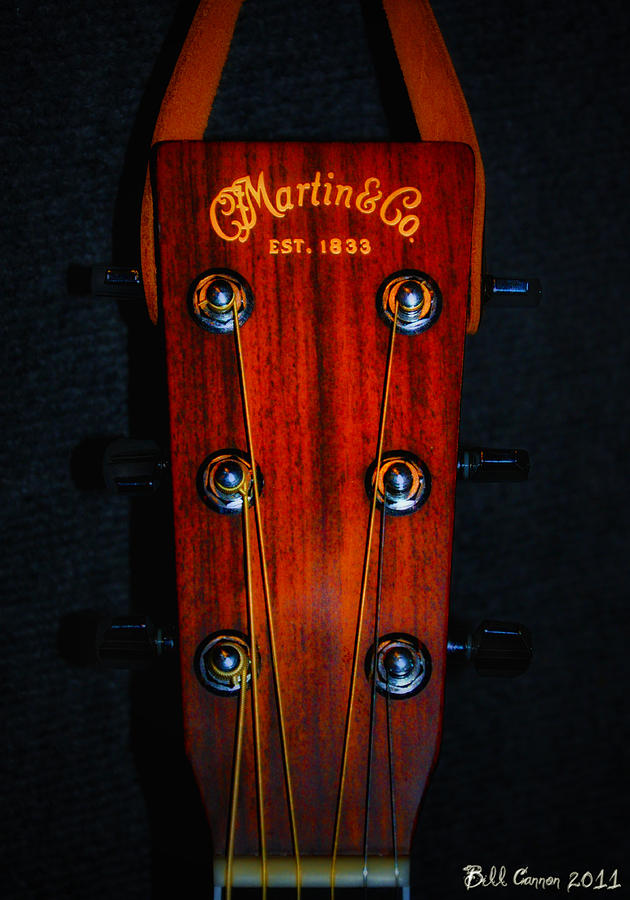 Music Photograph - Martin and Co. Headstock by Bill Cannon