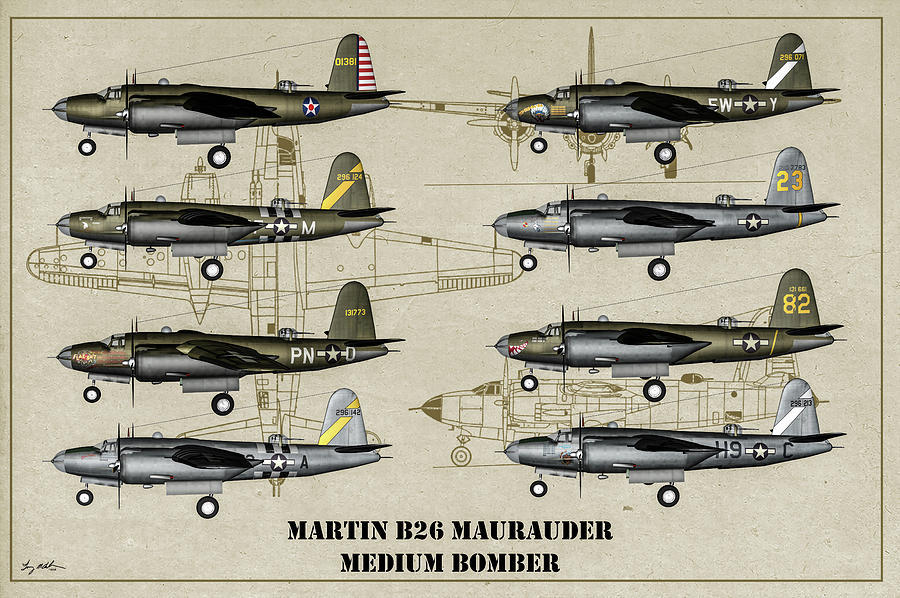 Martin B-26 Maurader Poster Digital Art by Tommy Anderson