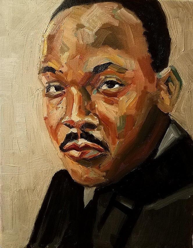 Martin Lutehr King Jr. Painting by Luka Dziubyna - Fine Art America