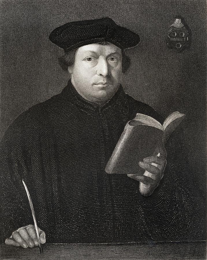 Martin Luther 1483-1546. German Drawing by Vintage Design Pics