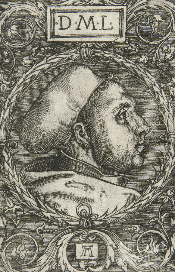 Martin Luther, 1521 Drawing by Albrecht Altdorfer