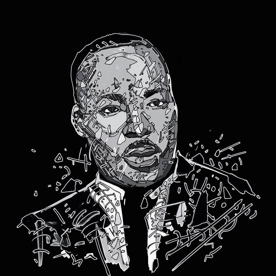 Martin Luther King  Digital Art by Bekim M